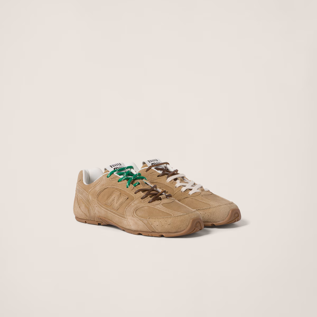 New Balance X Miu Miu 530 SL suede sneakers ecru